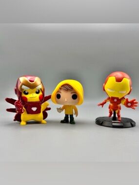 Funko Georgie #536 + Miniso Iron Man + Pikachu Iron Man Lot 3